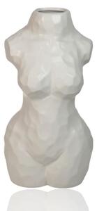 Wazon Dekoracyjny Biały w Kształcie Kobiecego Ciała - 30cm