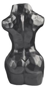 Wazon Dekoracyjny Czarny w Kształcie Kobiecego Ciała - 30cm - Ceramiczny