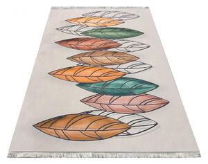 Prostokątny beżowy dywan we wzory - Necter