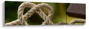 Obraz serca z liny (170x50 cm)