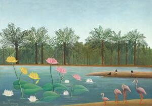 Reprodukcja Flamingos 1910, Rousseau, Henri J.F. (Le Douanier)