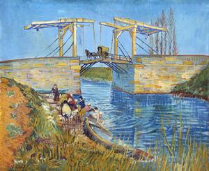 Reprodukcja The Langlois Bridge at Arles with Women Washing 1888, Vincent van Gogh