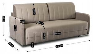 Sofa RozkÅadana Kanapa Z FunkcjÄ Spania Wersalka Dwuosobowa BeÅ¼owa LUMO