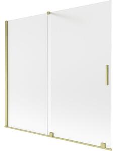 Mexen Velar parawan nawannowy 2-skrzydłowy rozsuwany 170 x 150 cm, szron, złoty szczotkowany - 896-170-000-31-55