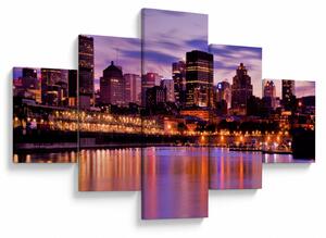 Obraz miasta nocą (125x70 cm)