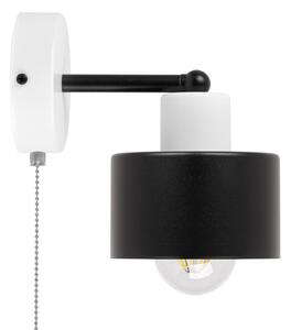 Biało-czarny kinkiet LED z włącznikiem SHWD-OME1010WE jednopunktowy in