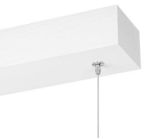 Biała lampa wisząca LED 100 cm z drewna jesionowego L100KB-4K-WEIß wym