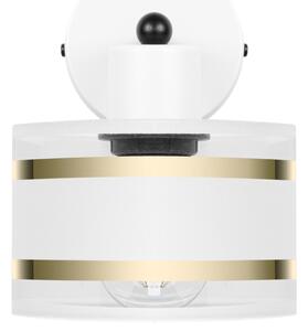 Biały kinkiet LED z białym abażurem WD-TI-1010WE-WE jednopunktowy indu