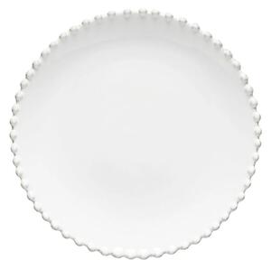 Biały talerz kamionkowy Costa Nova Pearl, ⌀ 22 cm