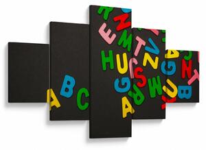 Obraz - kolorowe litery (125x70 cm)