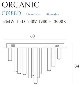 Plafon Organic 33X1 Złoty Ściemnialny C0188D Maxlight