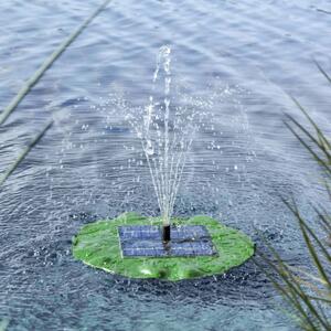 HI Pływająca fontanna z pompą, solarna, w kształcie liścia lotosu