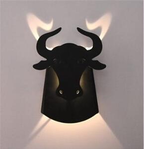 Lampa ścienna LED Byk Abigali Bull Czarna