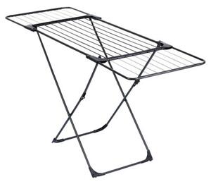 Suszarka na pranie metalowa czarna rozsuwana XXL 108-182 cm