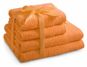 AmeliaHome Komplet ręczników Amari pomarańczowy, 2 szt. 50 x 100 cm, 2 szt. 70 x 140 cm