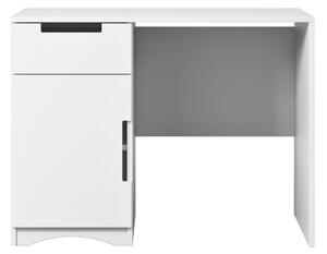 Białe klasyczne biurko z szufladą i schowkiem