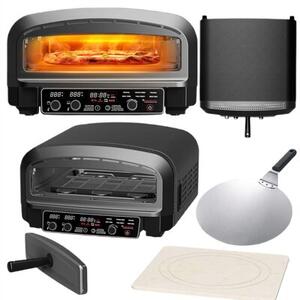 Piec do pizzy TURBOTRONIC TT-PO14 2200W średnica 37 cm Czarny
