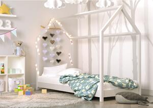 Łóżko domek dla dziecka Bella białe sosnowe 160x80 cm
