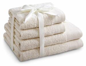 AmeliaHome Komplet ręczników Amari ecru, 2 szt. 50 x 100 cm, 2 szt. 70 x 140 cm