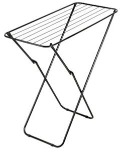 Suszarka na pranie metalowa czarna składana 93x43x88 cm