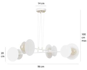 Idea 4 White 793/4 Lampa Wisząca Loft Regulowana Oryginalny Design Biała
