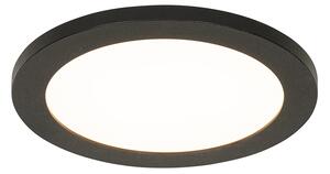 Nowoczesna lampa sufitowa czarna 22,5 cm z diodą LED IP44 - Steve Oswietlenie wewnetrzne