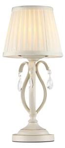 Mała lampa stołowa Brionia - Maytoni - kremowa, kryształki