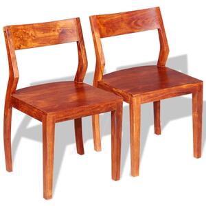 Krzesła do jadalni, 2 szt., drewno akacjowe i sheesham