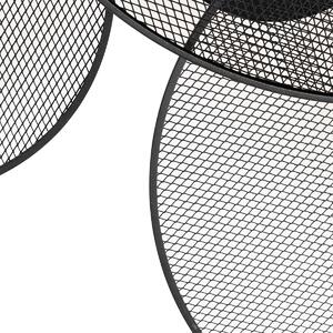 Designerski Kinkiet / Lampa scienna czarny z 3 punktami z siatki - Jane Oswietlenie wewnetrzne