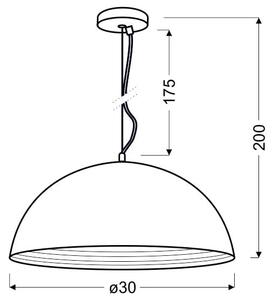 Amalfi Lampa Wisząca 30 1X60W E27 Miedziany