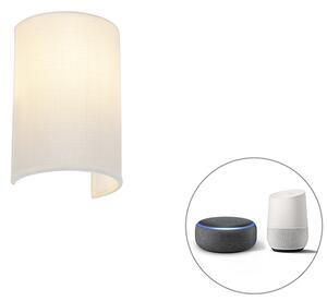 Inteligentny Kinkiet / Lampa scienna biały z Wifi A60 - Simple Drum Jute Oswietlenie wewnetrzne