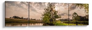 Obraz natury z promieniami (170x50 cm)