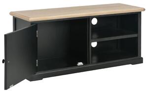 Szafka pod TV, czarna, 90x30x40 cm, drewniana