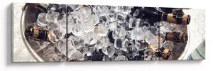 Obraz - szampan w lodzie (170x50 cm)