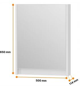 Szafa szafka azienkowa wiszca z lustrem 50 lakier biay poysk OMEBLE
