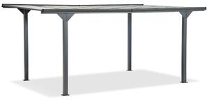 Aluminiowa wiata garażowa Lombardia 3x4,3 Garden Point antracyt