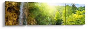 Obraz - wodospady w pralesie (170x50 cm)
