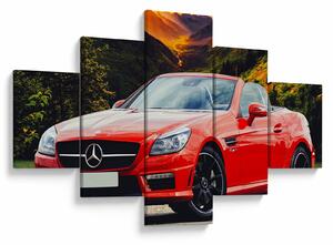 Obraz - czerwony Mercedes (125x70 cm)