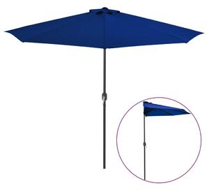 Półparasol balkonowy, aluminium, niebieski, 300x150x253 cm