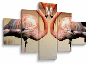Obraz - dwa flamingi (125x70 cm)