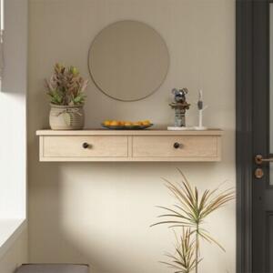 Półka wisząca z drzwiczkami brązowa nowoczesna loft sypialnia ścienna 64 cm