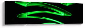 Obraz - neonowe fale (170x50 cm)