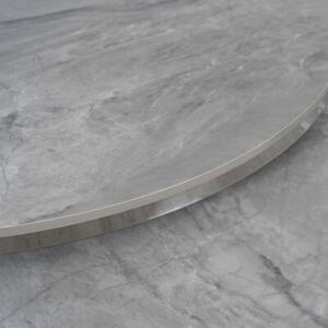 Zestaw StolikÃ³w Kawowych MILANO 60 cm/80 cm Szary Marmur/Srebrny Glamour