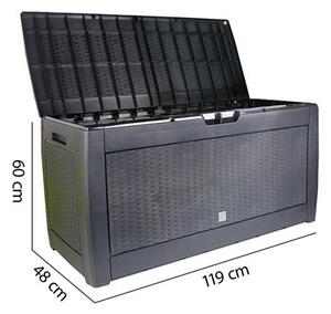 Skrzynia ogrodowa PROSPERPLAST Boxe Rato S433 310L Antracytowy