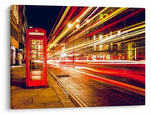 Obraz czerwonej budki telefonicznej w Londynie (70x50 cm)