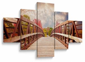 Obraz - drewniany most (125x70 cm)