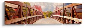 Obraz - drewniany most (170x50 cm)
