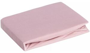 Prześcieradło EUROFIRANY Jersey Design 91 z gumką 240 x 220 cm Pudrowy róż