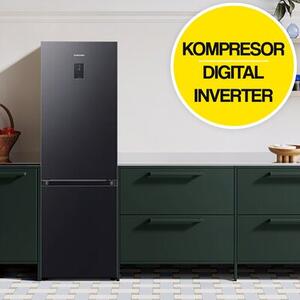 Lodówka SAMSUNG RB34C675EBN AI No Frost 185.3cm Czarna połysk