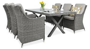Zestaw mebli z technorattanu NAPOLI 6/200 Dark Grey